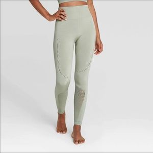 Joy Lab Women's High-Waisted Seamless Mesh 7/8 Leggings - Size Large